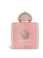 Euaden Amouage Guidance unisex parfüm, zarif pembe cam şişesi ve kubbe formundaki kapağı ile lüks bir tasarım sunuyor.