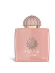 Euaden Amouage Guidance unisex parfüm, zarif pembe cam şişesi ve kubbe formundaki kapağı ile lüks bir tasarım sunuyor.