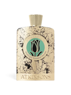 euaden Atkinsons Midnight Scented Dream unisex parfüm şişesi, altın rengi mermer desenli ve zarif çiçek logolu tasarım