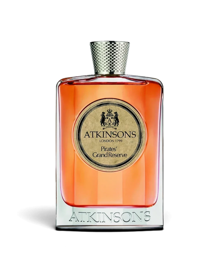 euaden Atkinsons Prive Grand Reserve unisex parfüm, kehribar renkli cam şişesi ve şık metalik kapağı ile