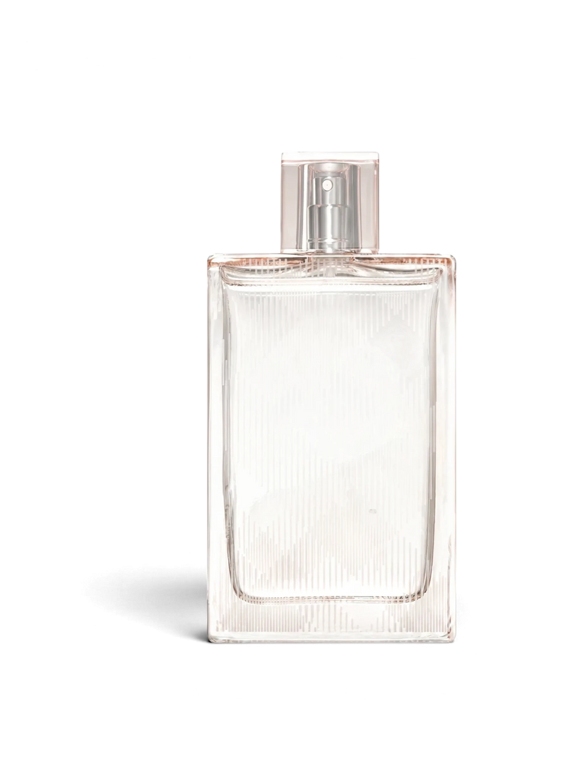 euaden Burberry Brit Sheer kadın parfümü, şeffaf cam şişesi ve zarif pembe tonlarıyla 100 ml EDT şişe tasarımı