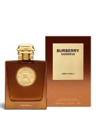 euaden Burberry Goddess 100 ml amber vanilya notalı kadın parfümü ve şık kahverengi cam şişesi