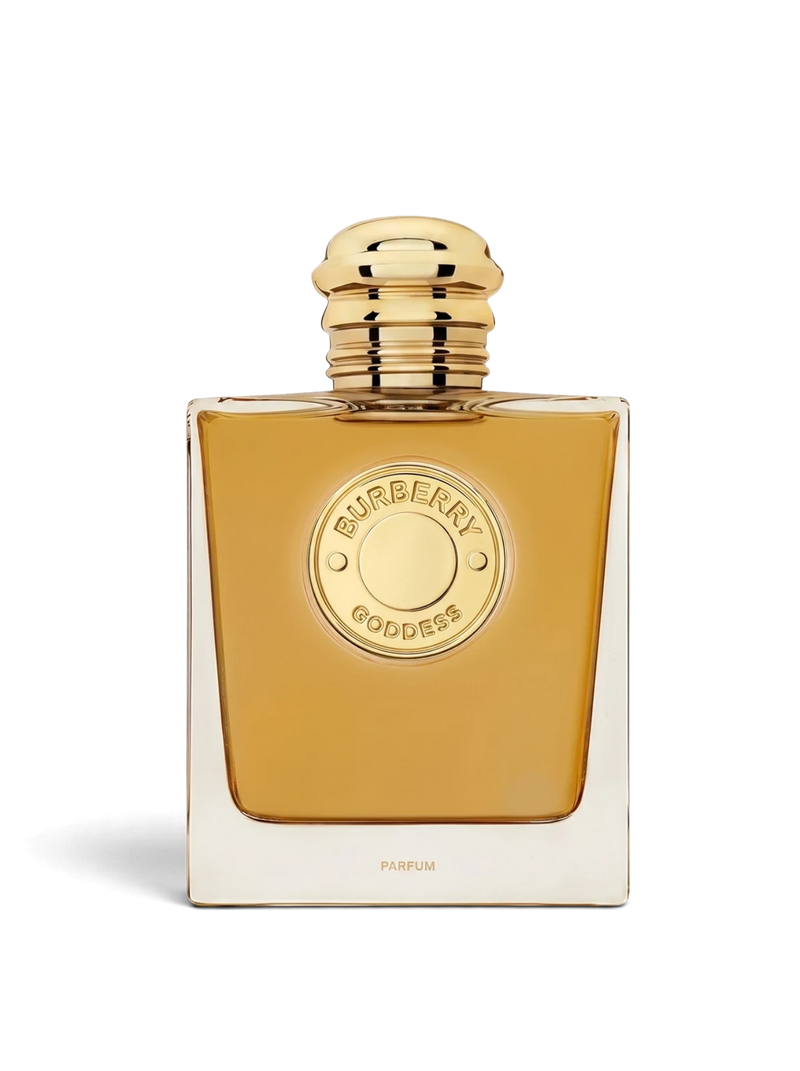 euaden Burberry Goddess Parfum 100 ml kadın parfümü, altın rengi kapaklı ve şık cam şişeli lüks koku tasarımı.