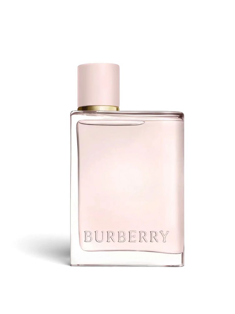 euaden Burberry Her kadın parfümü, şık cam şişesi ve zarif pembe kapağı ile modern ve çiçeksi bir koku.