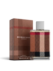 euaden Burberry London erkek parfümü 100 ml, ikonik ekose desenli kumaş kaplamalı şişe ve uyumlu kutusu ile