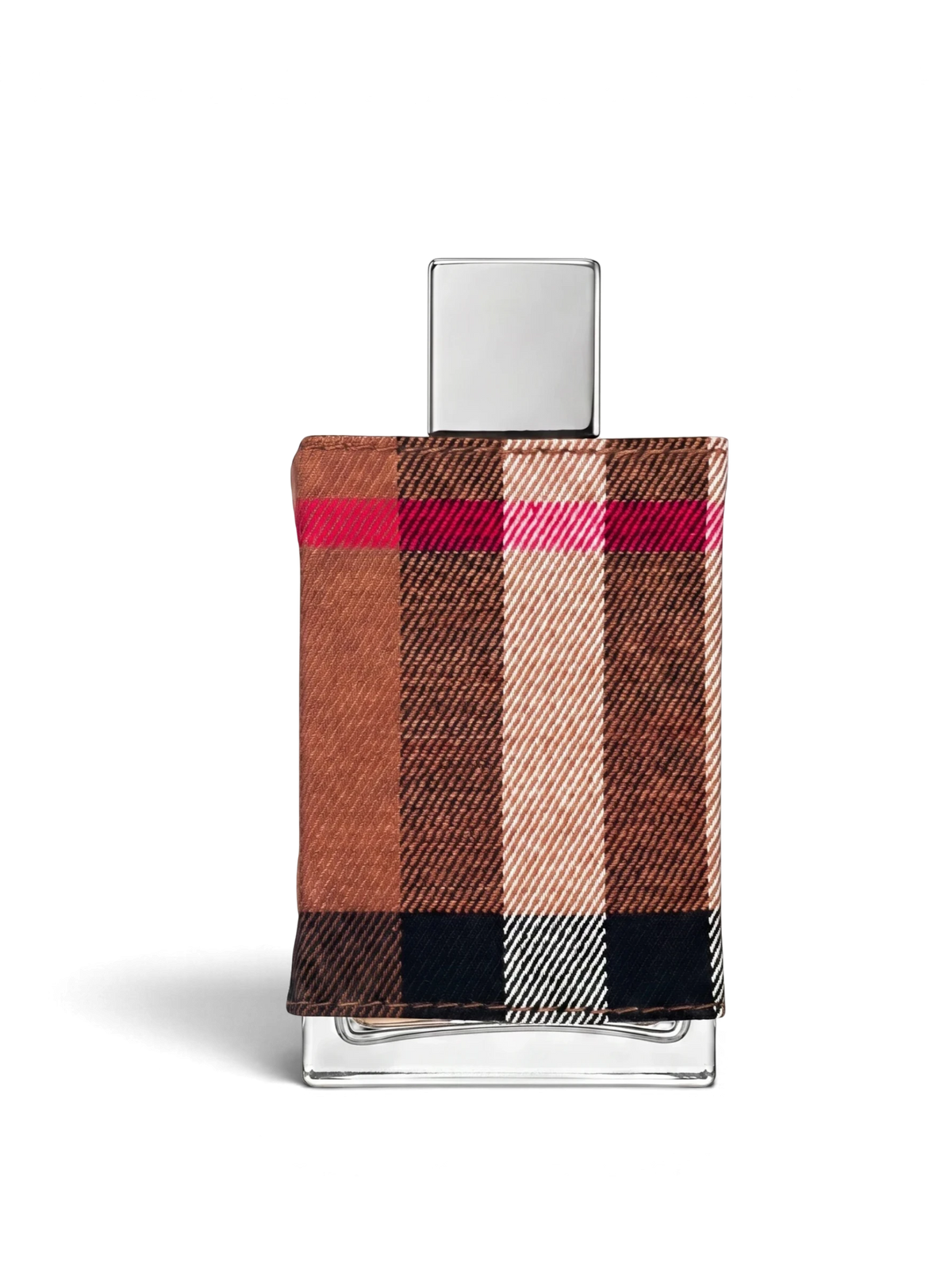 euaden Burberry London Men EDT 100 ml erkek parfümü, ikonik ekose kumaş kaplamalı şık cam şişe tasarımı
