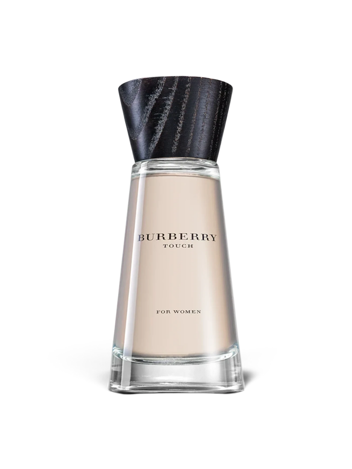 euaden Burberry Touch Woman EDP 100 ml kadın parfümü, ahşap kapaklı şık cam şişe tasarımıyla