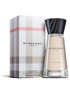 Euaden Burberry Touch Woman EDP 100 ml parfüm şişesi ve ikonik ekose desenli kutusu