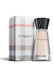 Euaden Burberry Touch Woman EDP 100 ml parfüm şişesi ve ikonik ekose desenli kutusu