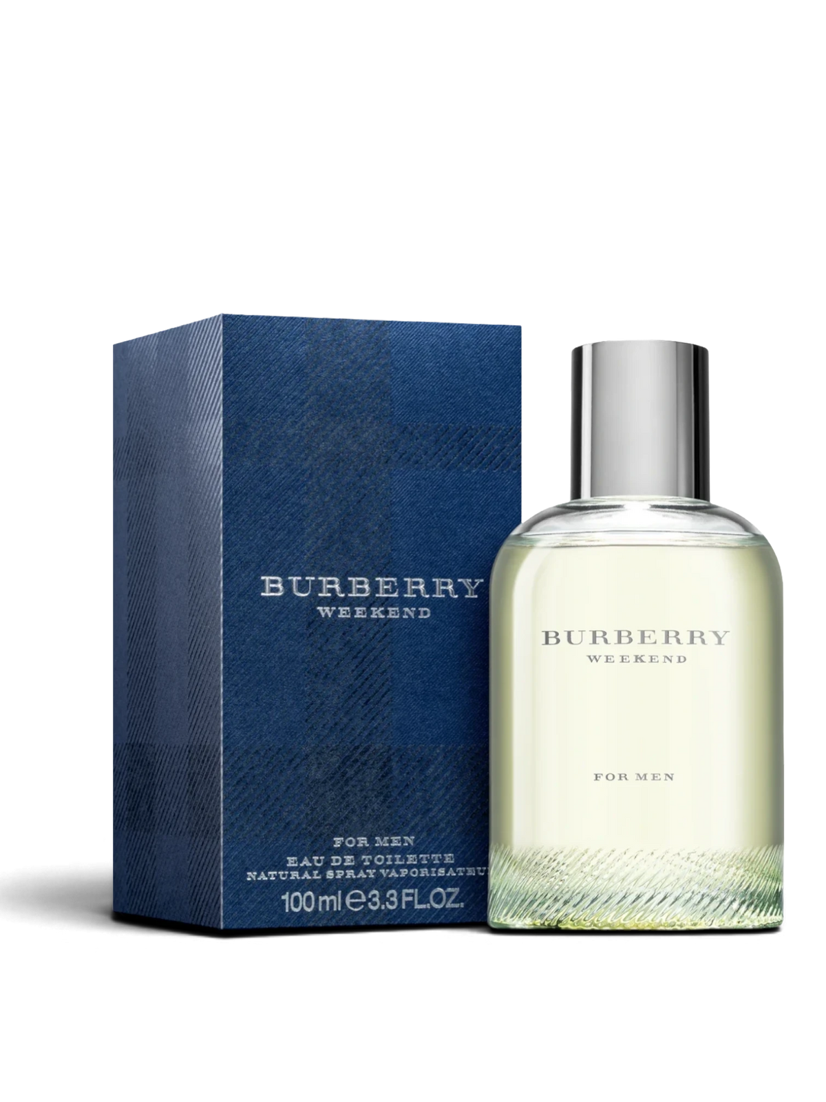Euaden Burberry Weekend Men 100 ml erkek parfümü ve lacivert desenli kutusu
