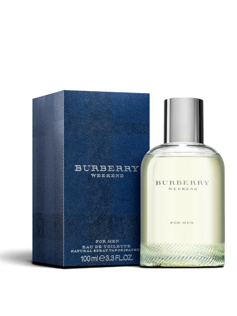 Euaden Burberry Weekend Men 100 ml erkek parfümü ve lacivert desenli kutusu