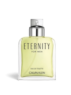 Euaden Calvin Klein Eternity Men EDT 100 ml erkek parfümü, şeffaf cam şişede açık sarı renkli aromatik koku.