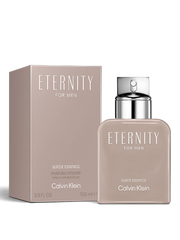 euaden Calvin Klein Eternity Suede Essence erkek parfümü, 100 ml şık bej şişe ve kutu tasarımı