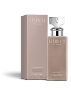 euaden Calvin Klein Eternity Suede Essence kadın parfümü, 100 ml şık bej şişesi ve uyumlu kutusu ile