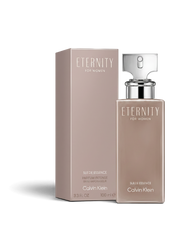 euaden Calvin Klein Eternity Suede Essence kadın parfümü, 100 ml şık bej şişesi ve uyumlu kutusu ile