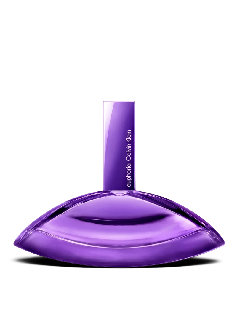 euaden Calvin Klein Euphoria Bold Elixir kadın parfümü, ikonik mor kavisli cam şişe tasarımı ile