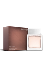 euaden Calvin Klein Euphoria Men EDT 100ml erkek parfümü, şık cam şişesi ve kahverengi kutusuyla