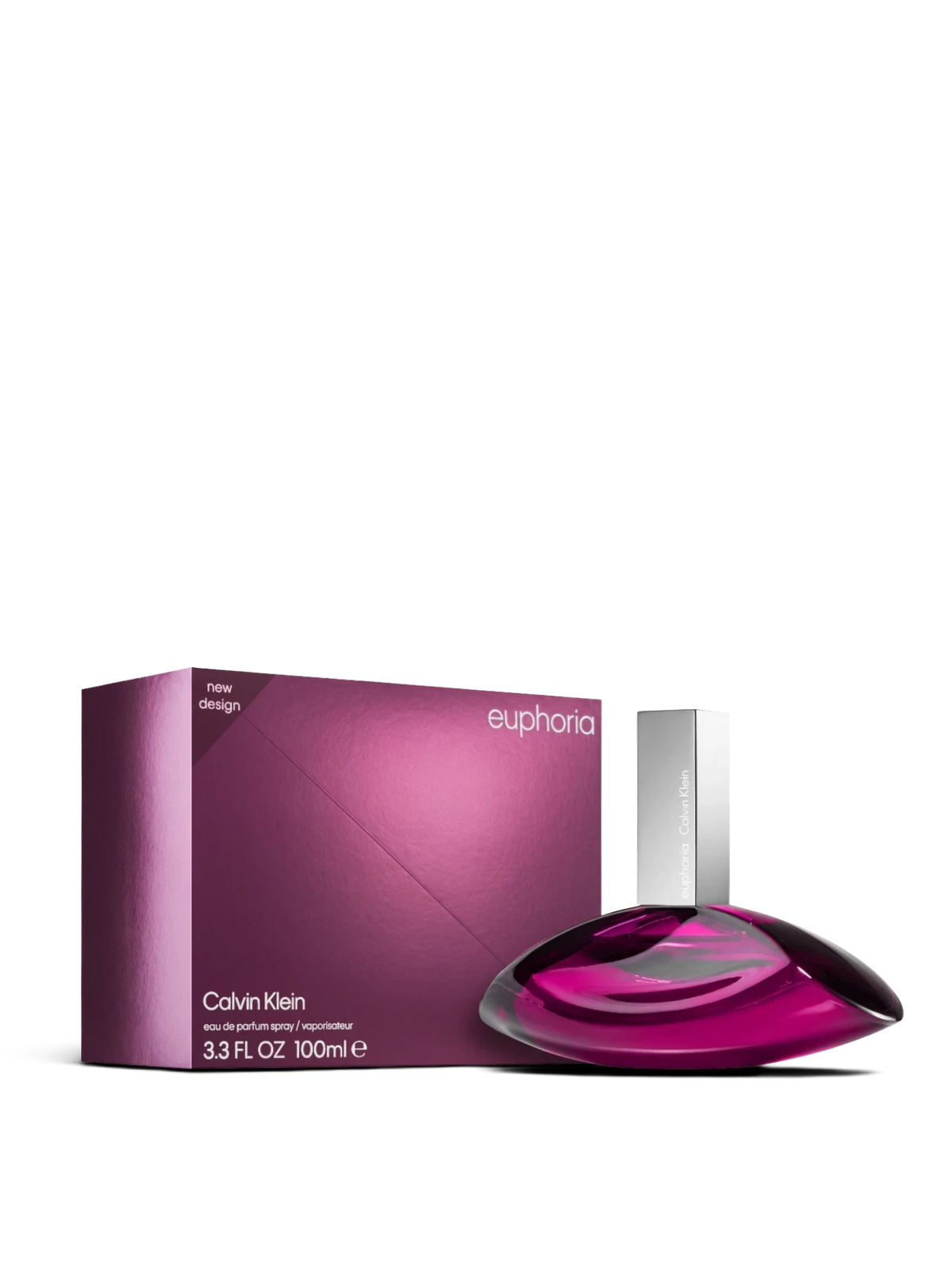 Euaden Calvin Klein Euphoria kadın parfümü, mor cam şişesi ve şık kutu tasarımıyla 100 ml edp