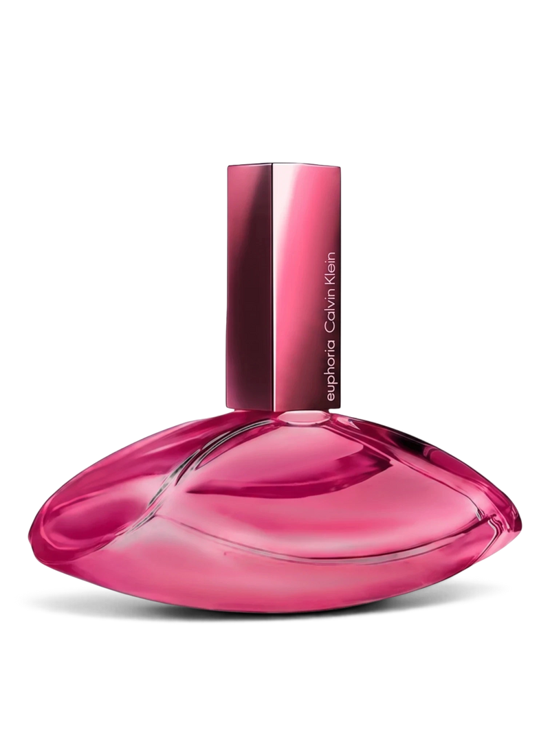Euaden Calvin Klein Euphoria Magnetic Elixir kadın parfümü, ikonik pembe cam şişe tasarımıyla lüks ve çekici bir koku.