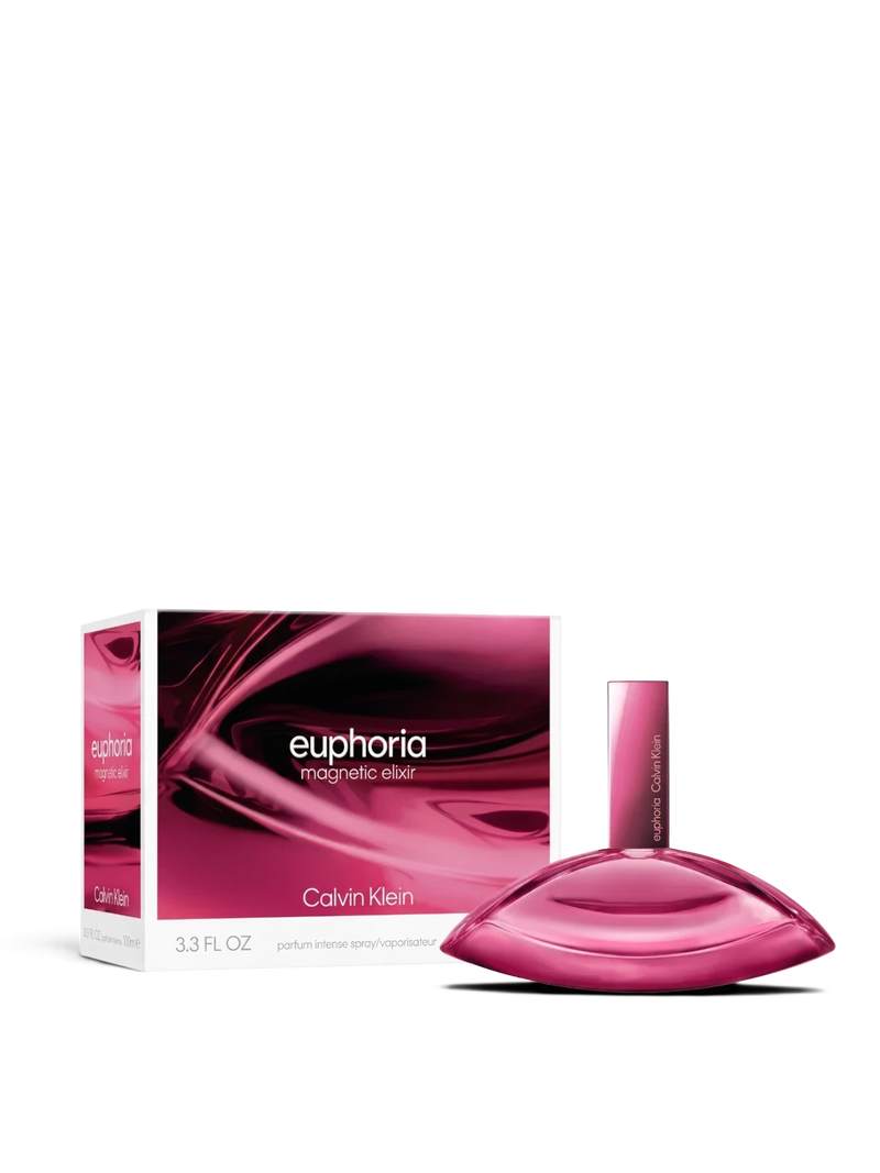 euaden Calvin Klein Euphoria Magnetic Elixir kadın parfümü, şık pembe şişesi ve özel tasarım kutusu ile