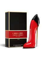 euaden Carolina Herrera Very Good Girl kırmızı stiletto şeklinde parfüm şişesi ve siyah kutusu