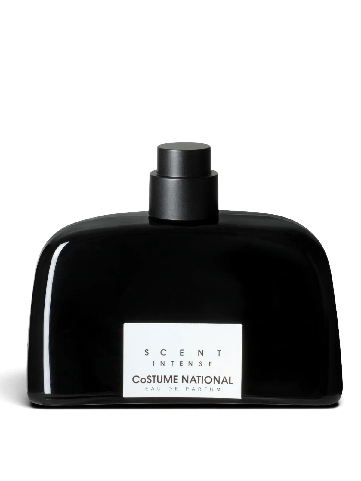 euaden Costume National Scent Intense unisex parfüm, siyah şık şişe tasarımı ve beyaz etiketiyle 100 ml EDP