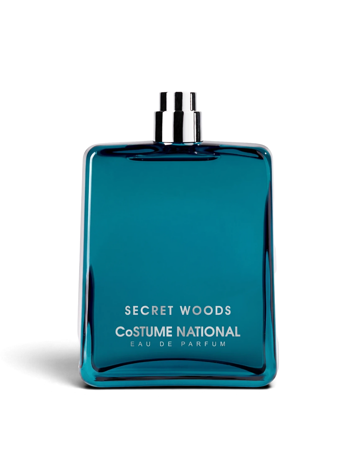 euaden Costume National Secret Woods unisex parfüm, şık ve modern tasarımlı koyu turkuaz cam şişede 100 ml EDP
