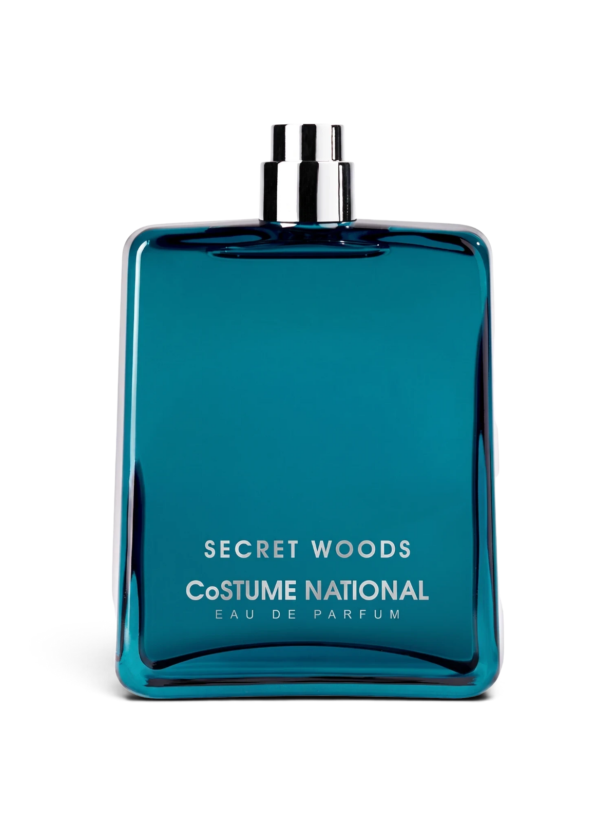 euaden Costume National Secret Woods unisex parfüm, şık ve modern tasarımlı koyu turkuaz cam şişede 100 ml EDP