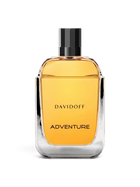 euaden Davidoff Adventure erkek parfümü, kehribar rengi cam şişesi ve siyah kapağı ile 100 ml EDT
