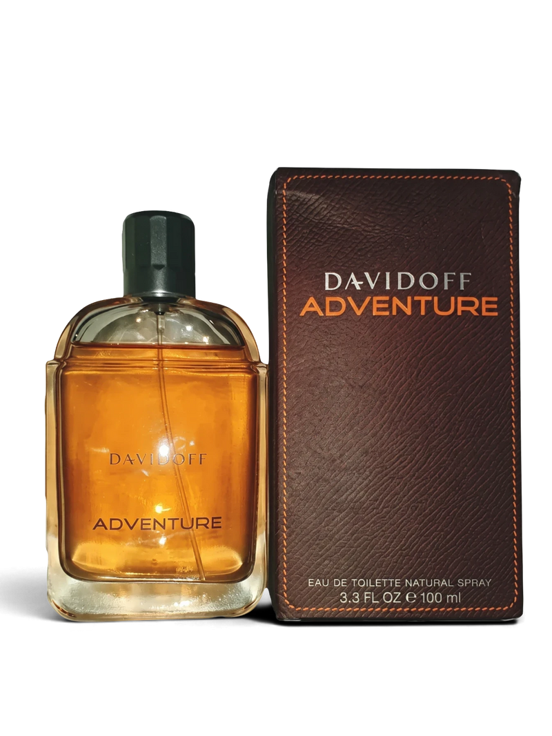 euaden Davidoff Adventure erkek parfümü 100 ml cam şişe ve deri dokulu kahverengi kutusu ile