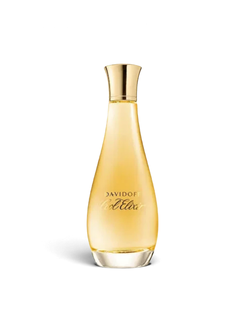 euaden Davidoff Cool Elixir Woman Parfum Intense altın kapaklı zarif cam şişede kadın parfümü