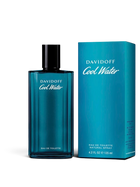 euaden Davidoff Cool Water erkek parfümü, ikonik mavi cam şişesi ve kutusu ile ferah deniz notalı EDT kokusu