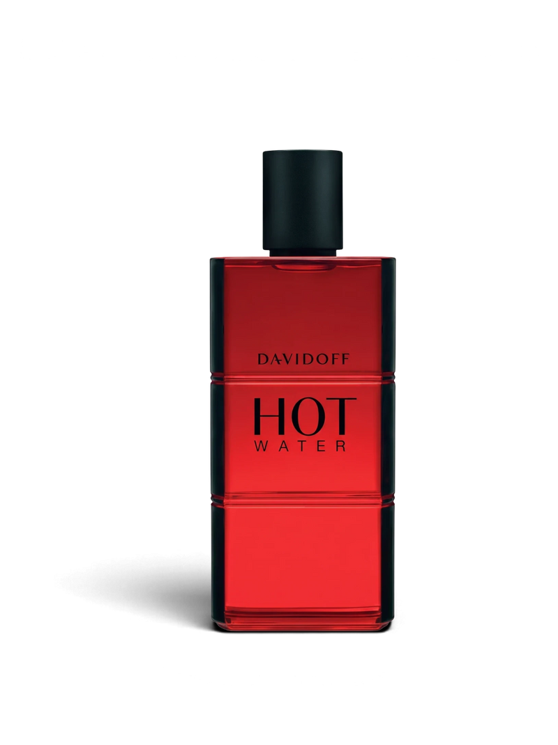 euaden Davidoff Hot Water erkek parfümü, 110 ml kırmızı cam şişeli, modern ve ateşli tasarıma sahip EDT kokusu