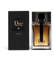 euaden Dior Homme Parfum erkek parfümü, şık siyah kutusu ve kehribar rengi cam şişesi ile lüks bir tasarım sunuyor.