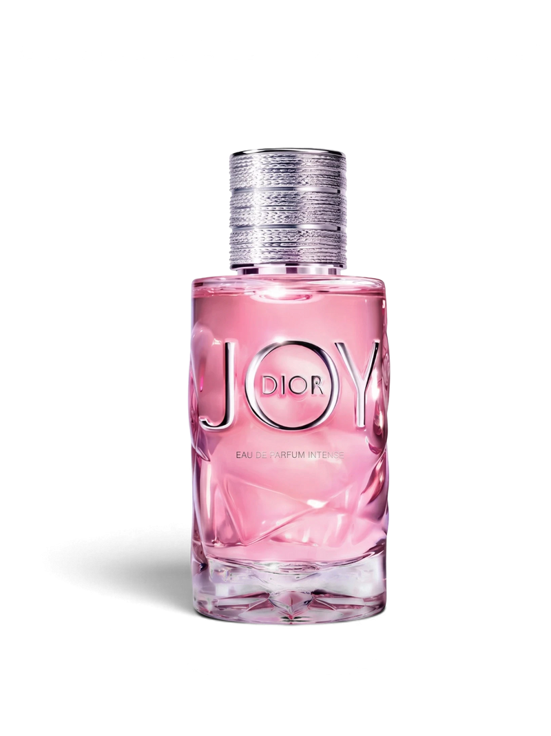 euaden Dior Joy Intense kadın parfümü, 90 ml şık cam şişesi ve pembe çiçeksi kokusuyla zarif bir tasarım sunuyor.