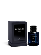 euaden Dior Sauvage Elixir erkek parfümü ve şık siyah kutusu, yoğun ve odunsu notalara sahip lüks parfüm şişesi