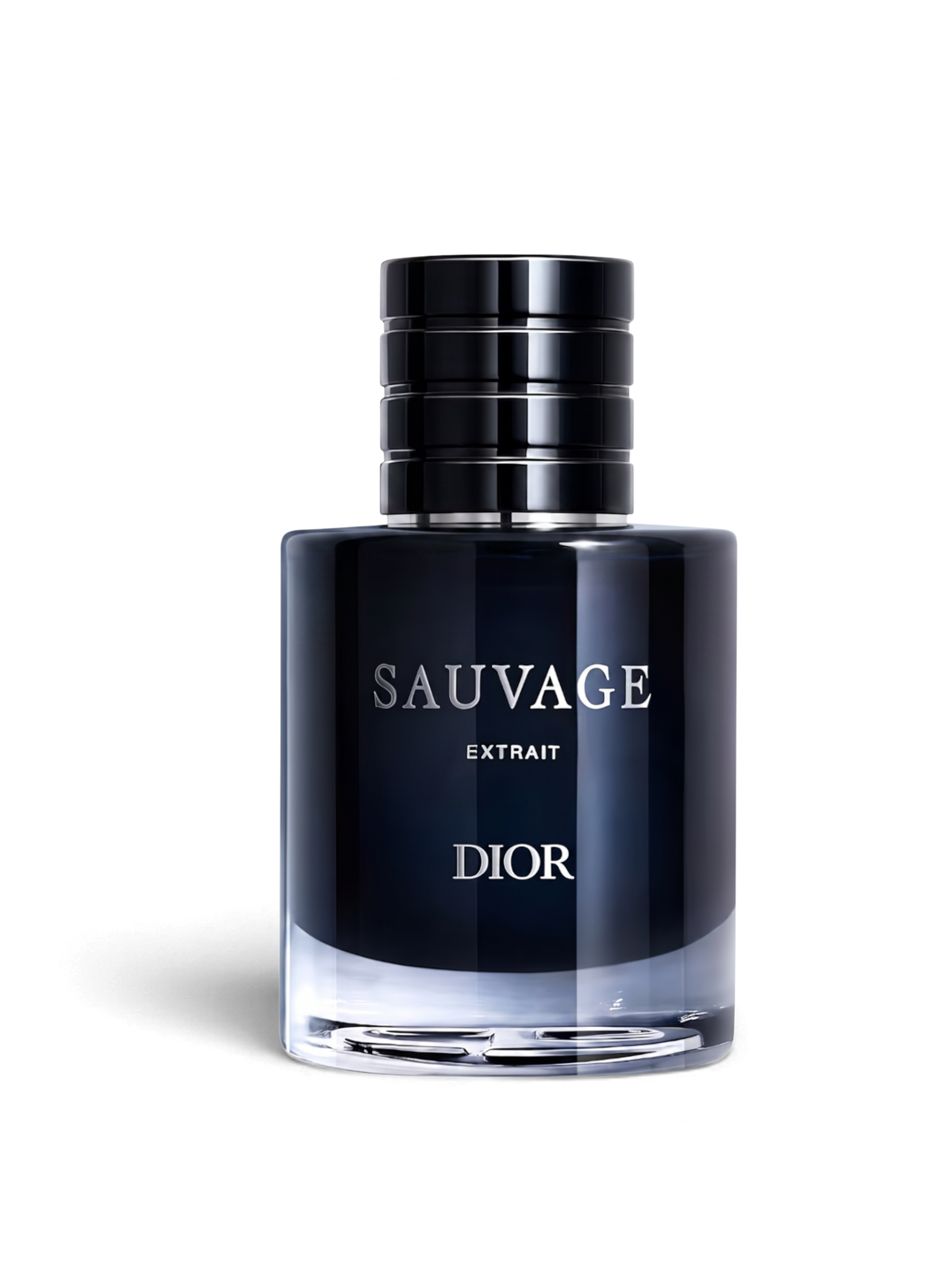 Euaden koleksiyonundan 50 ml Dior Sauvage Extrait erkek parfümü, şık koyu lacivert cam şişesiyle.