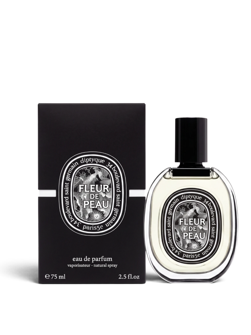 euaden Diptyque Fleur de Peau 75 ml unisex parfüm, ikonik oval şişesi ve siyah kutusuyla zarif niş koku tasarımı