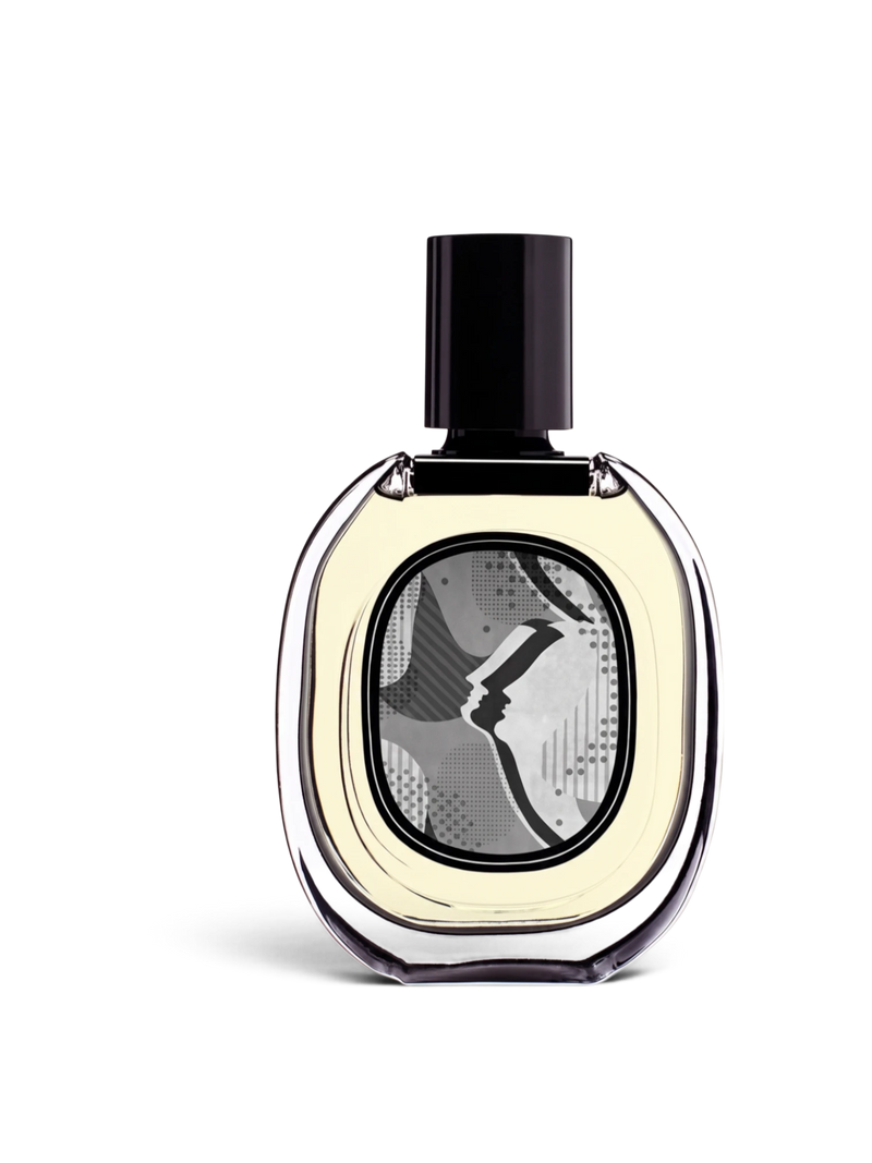 euaden DIPTYQUE Orphéon unisex parfüm şişesi, sanatsal siyah beyaz etiketli ve şık cam tasarımlı 75 ml EDP