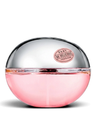 euaden DKNY Be Delicious Fresh Blossom kadın parfümü, ikonik elma şeklindeki pembe cam şişesi ve metalik kapağıyla