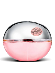 euaden DKNY Be Delicious Fresh Blossom kadın parfümü, ikonik elma şeklindeki pembe cam şişesi ve metalik kapağıyla