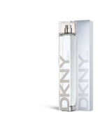 euaden DKNY Men EDT erkek parfümü, şık ve uzun cam şişesi ile gümüş renkli orijinal kutusuyla birlikte.