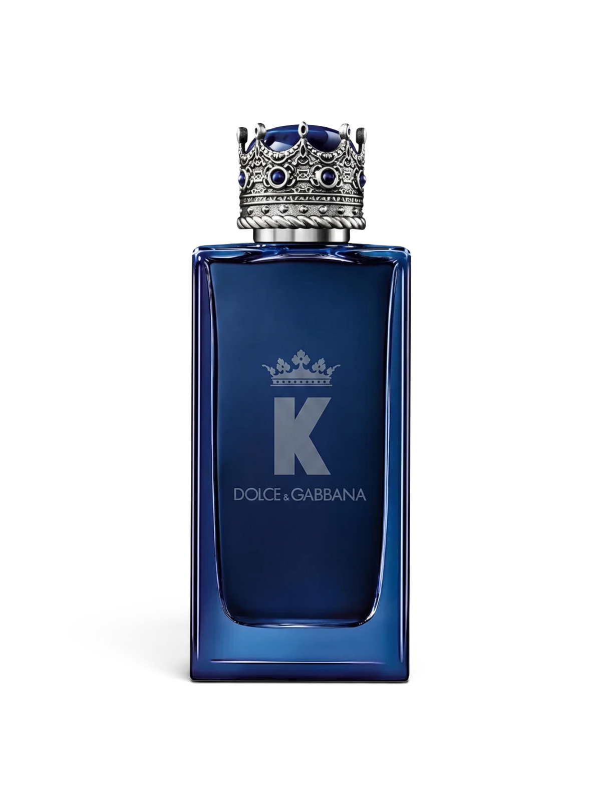 euaden Dolce & Gabbana K Intense erkek parfümü, taç kapaklı koyu mavi cam şişesiyle 100 ml EDP