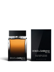 euaden Dolce & Gabbana The One erkek parfümü, kehribar renkli cam şişesi ve şık siyah kutusuyla sofistike bir tasarım.