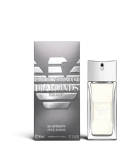 euaden Emporio Armani Diamonds Men 50 ml erkek parfümü, gümüş kutusu ve şık cam şişesiyle modern bir tasarım sunuyor.