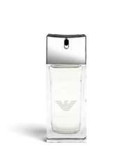 euaden Emporio Armani Diamonds erkek parfümü, şeffaf cam şişesi ve metalik gümüş kapağı ile modern tasarım