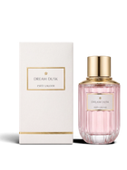 euaden Estée Lauder Dream Dusk kadın parfümü, pembe cam şişesi ve zarif beyaz kutusu ile çiçeksi ve meyvemsi koku