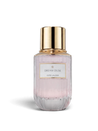 euaden Estée Lauder Dream Dusk kadın parfümü, altın kapaklı şık cam şişesi ve pembe çiçeksi kokusuyla zarif bir tasarım.
