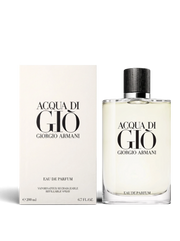 Euaden Giorgio Armani Acqua Di Giò Pour Homme EDP parfüm şişesi ve beyaz kutusu, modern ve ferah erkek kokusu.