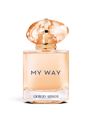euaden Giorgio Armani My Way Sun Vanillia kadın parfümü, şık cam şişesi ve altın detaylı kapağı ile